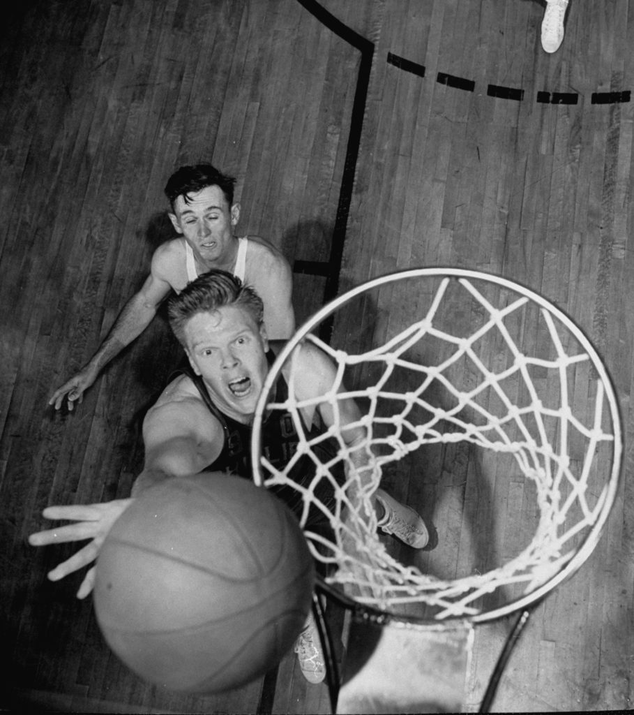 Robert Kirkland playing a game of basketball. (Photo by Robert Capa/The LIFE Picture Collection © Meredith Corporation)