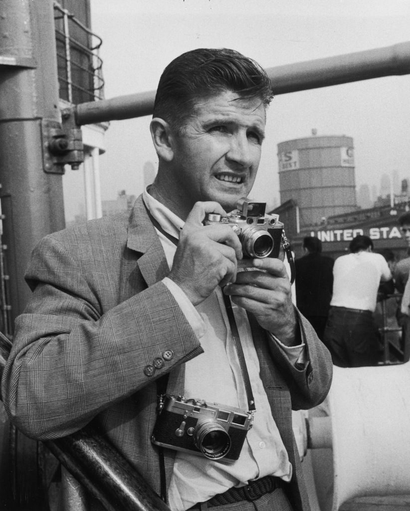 Loomis Dean on assignment for the rescue of survivors of the sinking of the Andrea Doria by the ocean liner Ile de France. (Photo by Cornell Capa/The LIFE Images Collection)