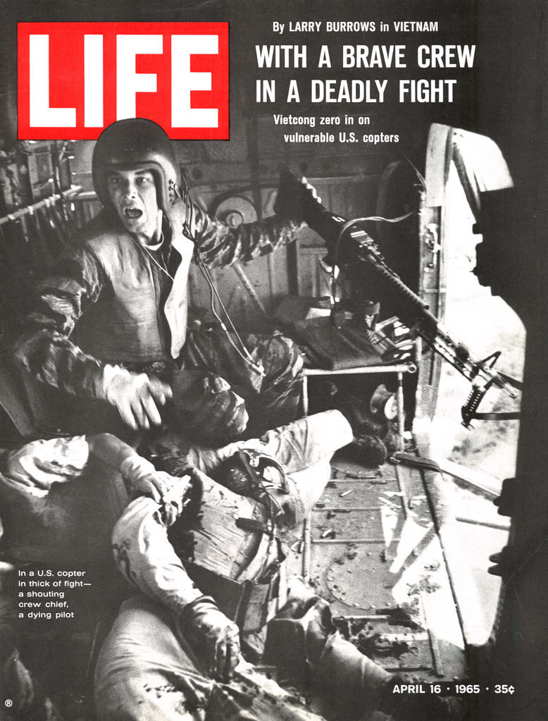 LIFE magazine cover published April 16, 1965. Featuring a flight crew injured during the Vietnam war. (Photo by Larry Burrows/The LIFE Picture Collection © Meredith Corporation)