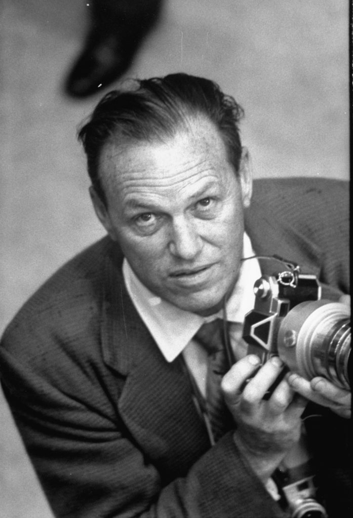 J.R. Eyerman with his camera. (Photo by Alfred Eisenstaedt/The LIFE Picture Collection © Meredith Corporation)