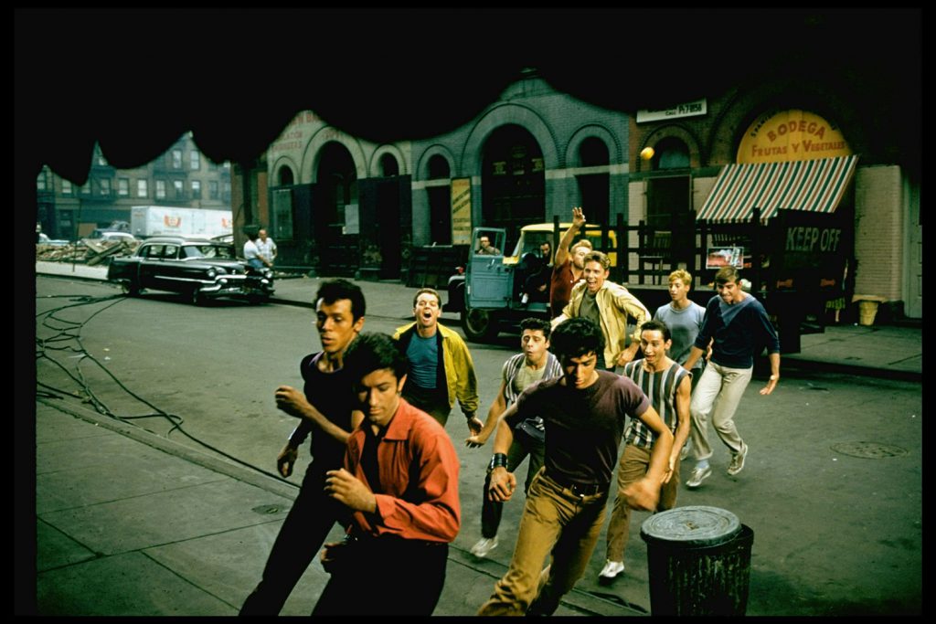 Scene from the set of the 1961 movie,"West Side Story."
