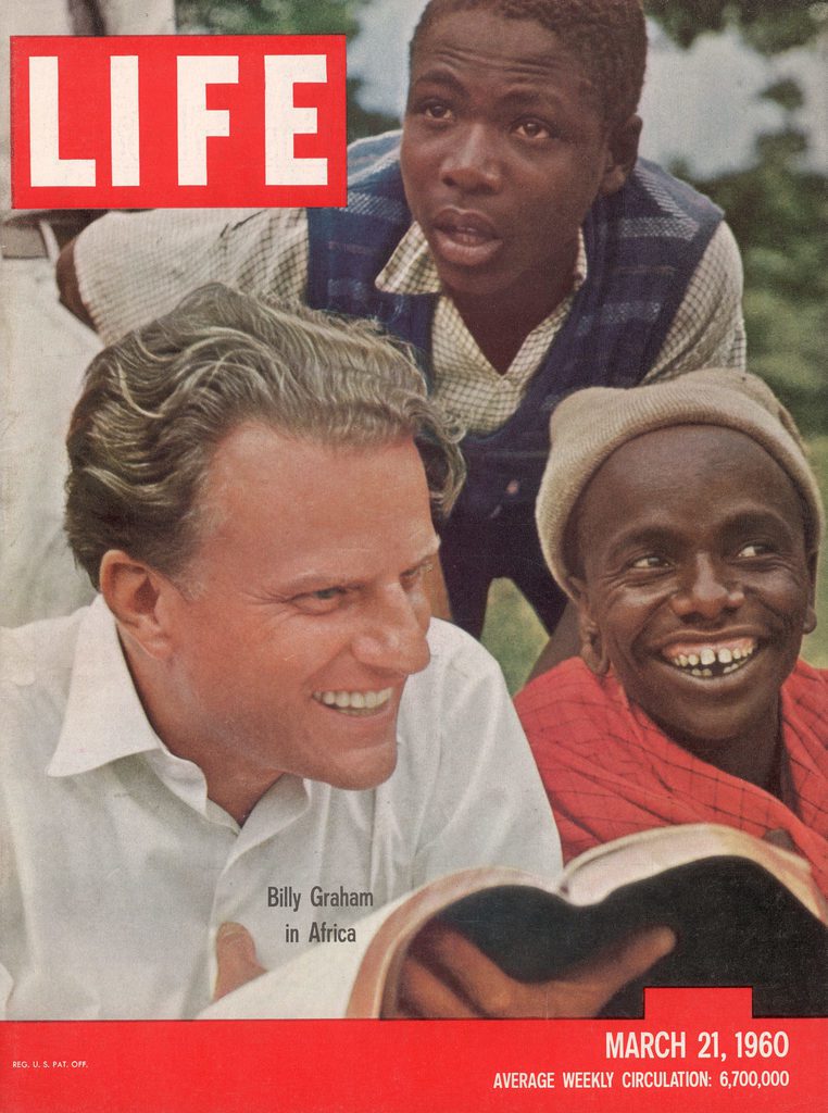 LIFE magazine cover published March 21, 1960. Featuring Billy Graham in Africa. (Photo by James Burke/The LIFE Picture Collection © Meredith Corporation)