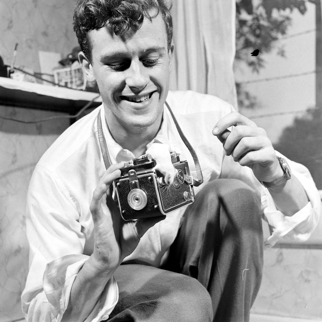 Portrait of Michael Rougier with his camera. (Photo by Michael Rougier/The LIFE Picture Collection © Meredith Corporation)