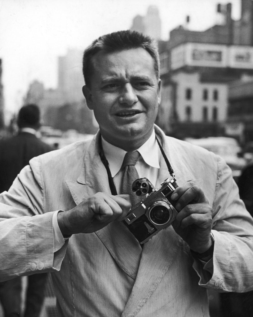 Portrait of William C. Shrout with his camera. (Photo by William C. Shrout/The LIFE Images Collection)