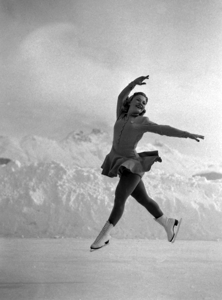 Olympic figure skater, St. Moritz, 1948.