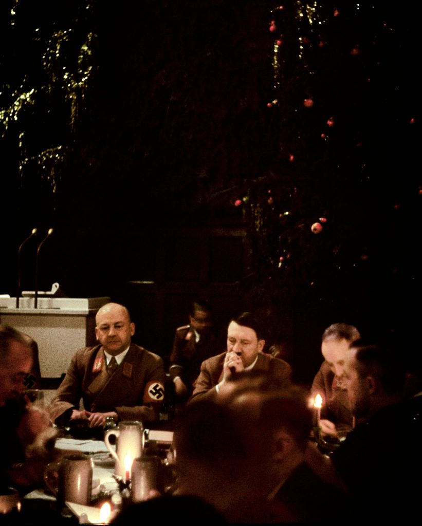 Scene from a Christmas party attended by Adolf Hitler and other Nazis, date unknown.