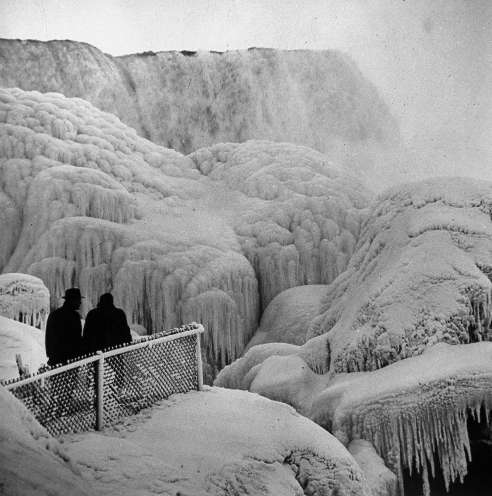 Niagara Falls in winter, 1956.