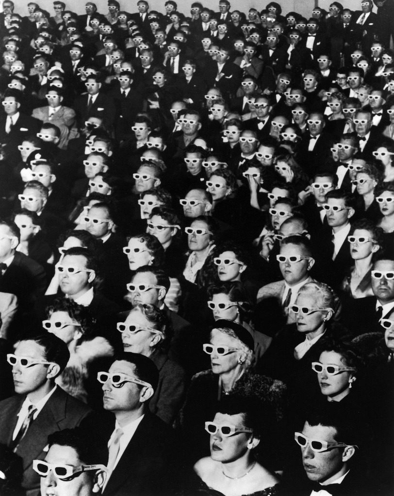 3-D movie viewers. (Photo by J.R. Eyerman/The LIFE Picture Collection © Meredith Corporation)