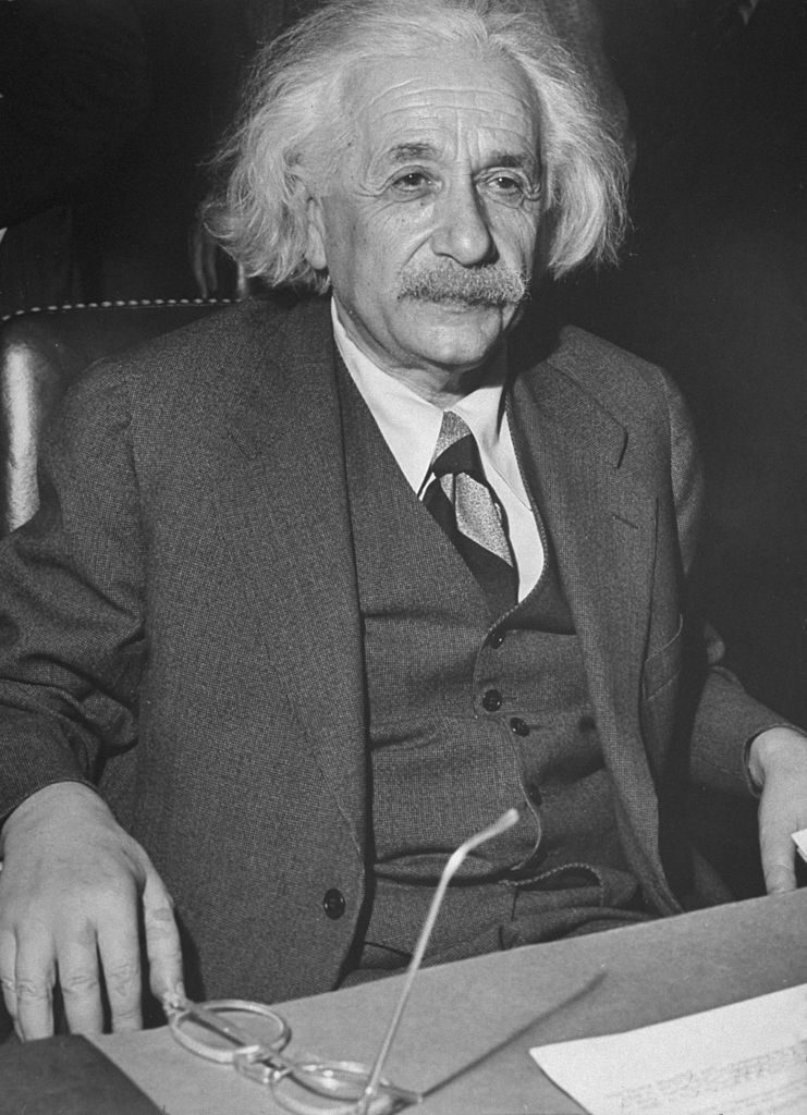 Dr. Albert Einstein testifying on behalf of the un-restricted Jewish immagration to Palestine before the Anglo American Committee of Inquiry on Palestine. (Photo by Walter B. Lane/The LIFE Picture Collection © Meredith Corporation)