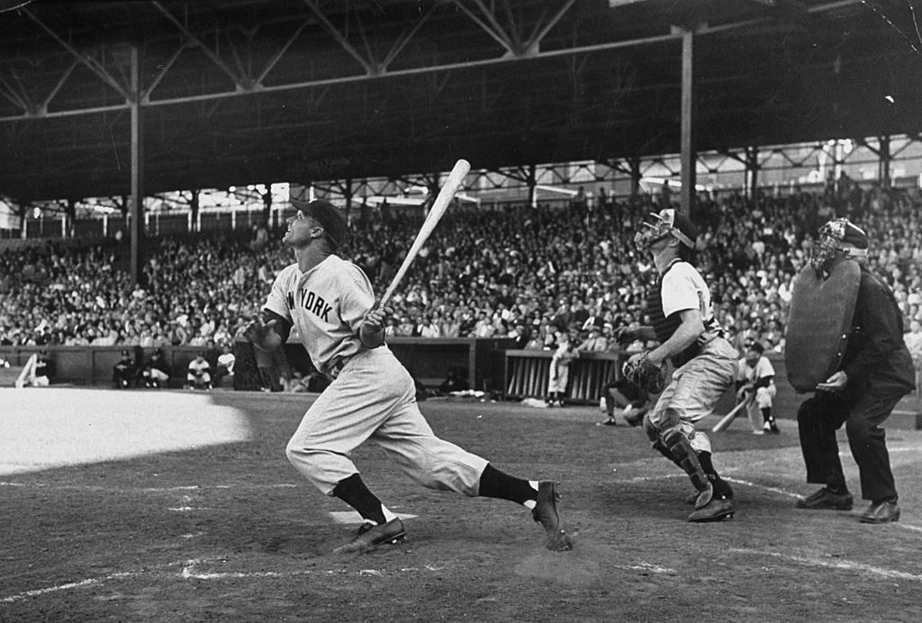 Watching a high ball during baseball game. (Photo by Mark Kauffman/The LIFE Picture Collection © Meredith Corporation)
