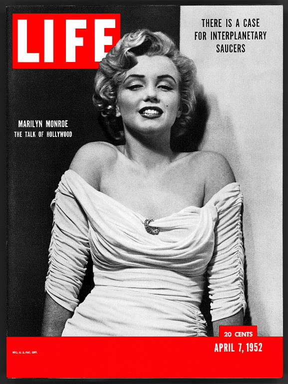 LIFE magazine cover published March 7, 1952, featuring Marilyn Monroe. (Photo by Philippe Halsman/The LIFE Images Collection)