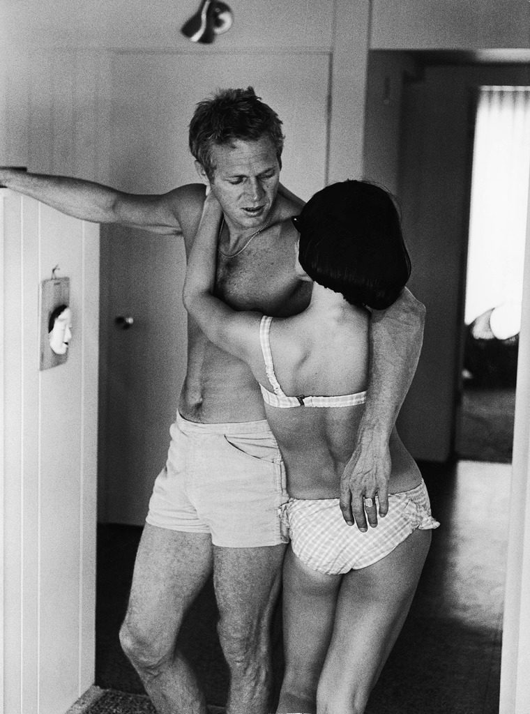 Actor Steve McQueen & wife Neile at home. (Photo by John Dominis/The LIFE Picture Collection © Meredith Corporation)