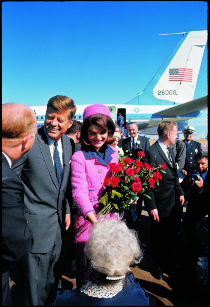 President John F. Kennedy with his wife, Jackie, arriving at Love Field, on a campaign tour with Vice President Lyndon, on the day of his assassination. (Photo by Arthur Rickerby/The LIFE Picture Collection © Meredith Corporation)